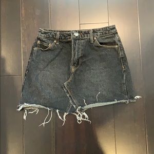 distressed mini skirt
